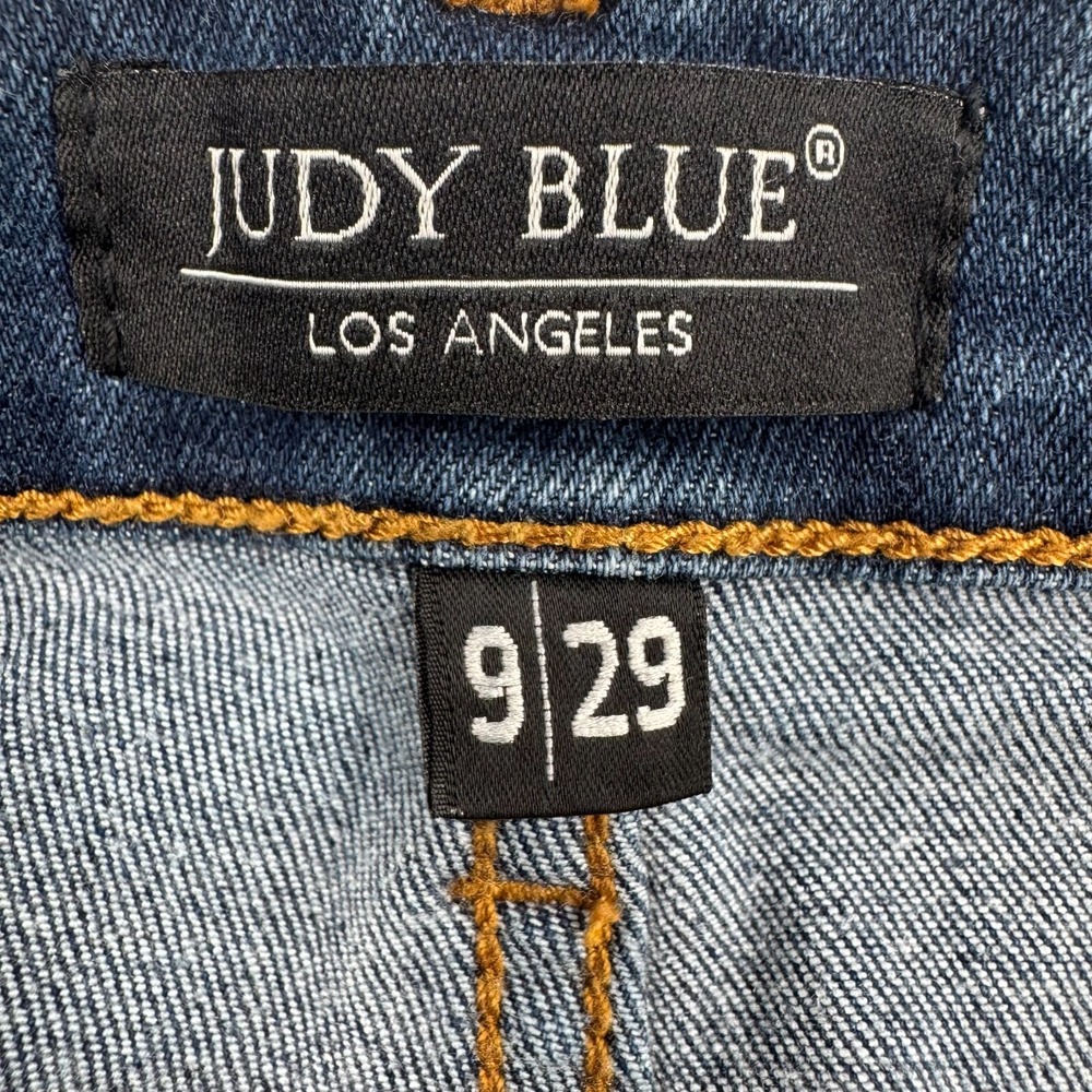 Judy Blue Los Angeles Skinny Fit Jeans WOMENS Blue Medium Wash Released Hem 9/29 - Picture 3 of 15